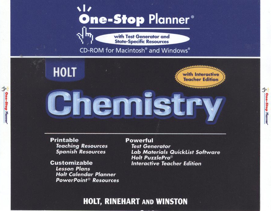 Chemistry  : one-stop planner