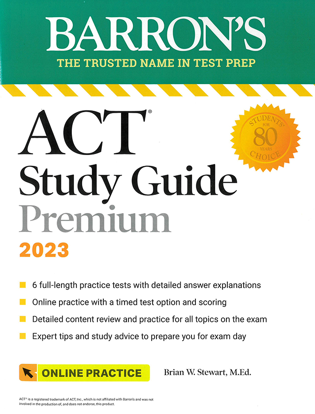 ACT study guide premium 2023