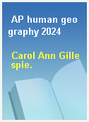 AP human geography 2024